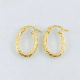 Candongas Mary Ovalada 1.2gr / 1.8cm / Oro Amarillo 18K *