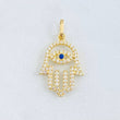 Dije Mano Hamsa 1.2gr / 2.3cm / Oro Amarillo 18K *
