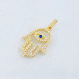 Dije Mano Hamsa 1.2gr / 2.3cm / Oro Amarillo 18K *