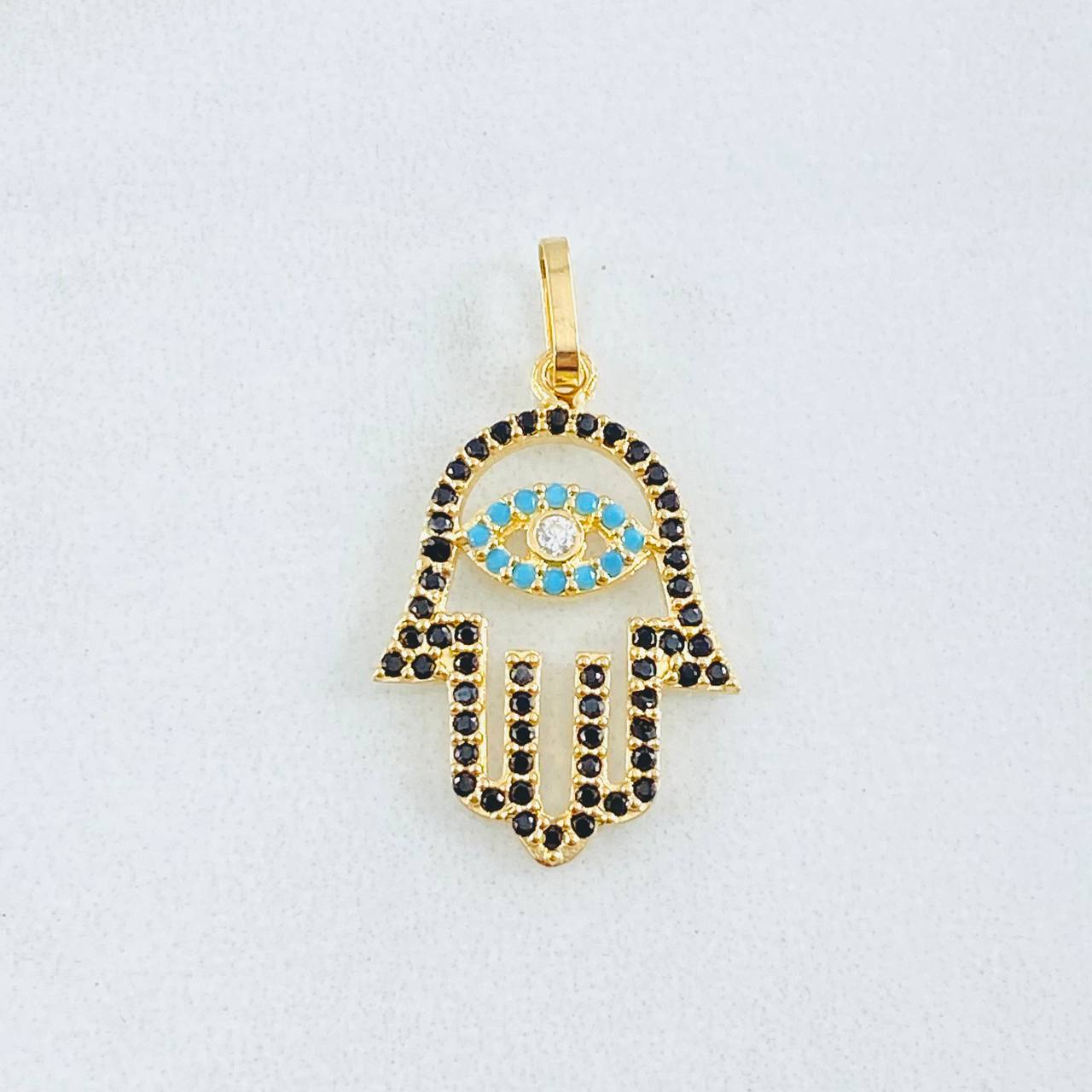 Dije Mano Hamsa 1.15gr / 2.3cm / Oro Amarillo 18K