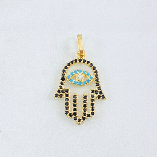 Dije Mano Hamsa 1.15gr / 2.3cm / Oro Amarillo 18K