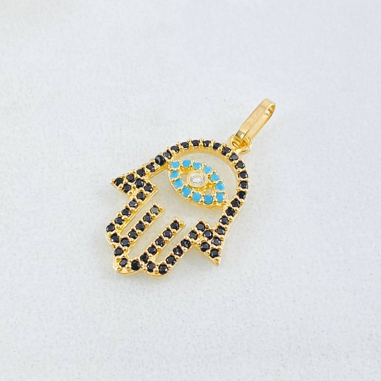 Dije Mano Hamsa 1.15gr / 2.3cm / Oro Amarillo 18K