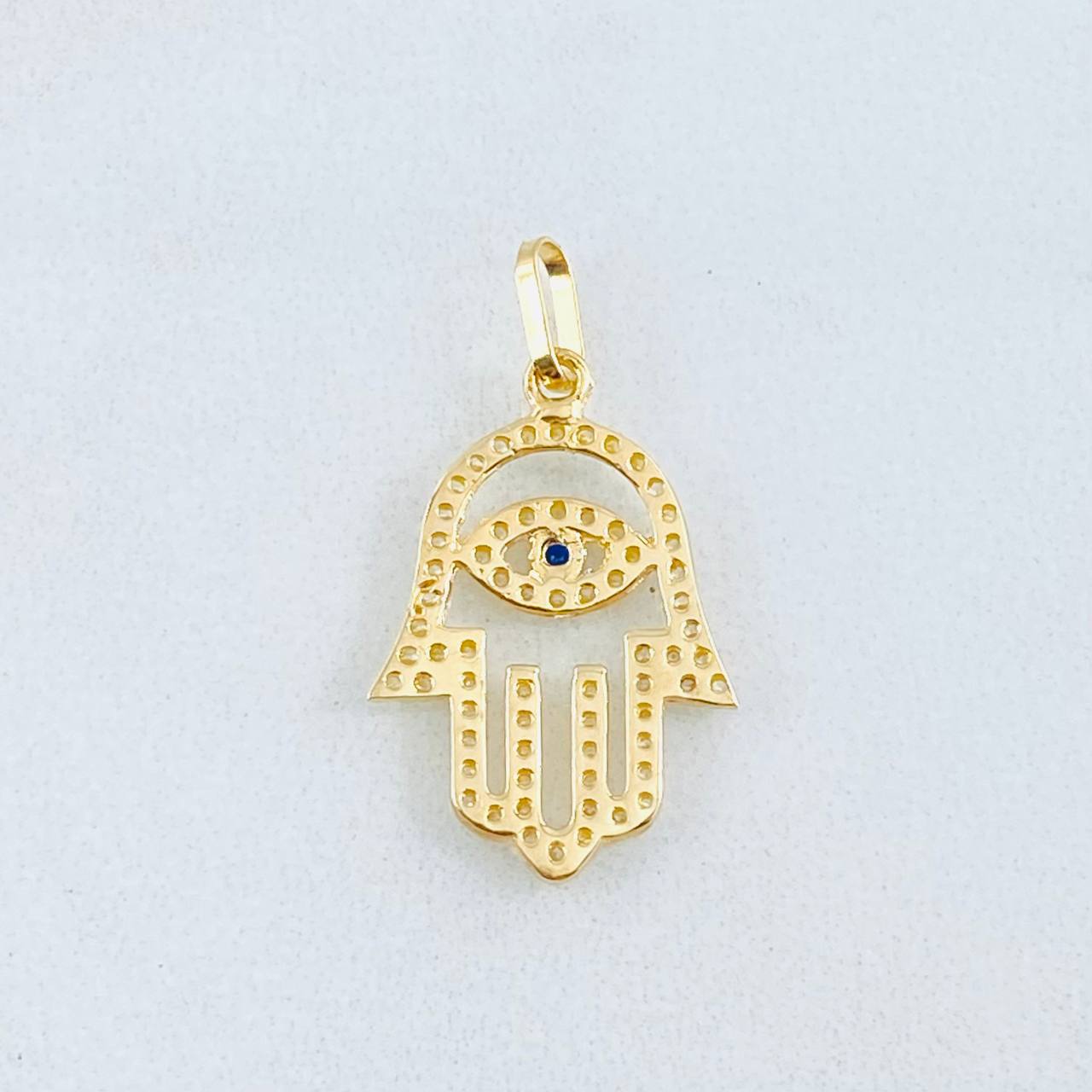 Dije Mano Hamsa 1.2gr / 2.3cm / Oro Amarillo 18K ©
