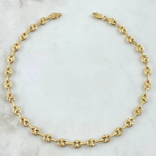 Tobillera GC 5.85gr / 26.5cm / 4.9mm Diamantada Oro Amarillo 18K