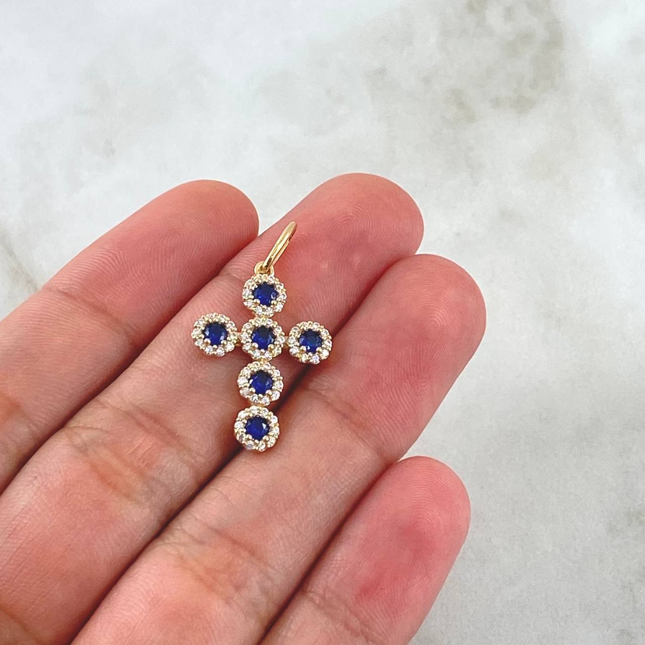 Dije Cruz Tupida 1.45gr / 2.3cm / Oro 18K *