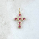 Dije Cruz Tupida 1.85gr / 2.7cm / Oro 18K *