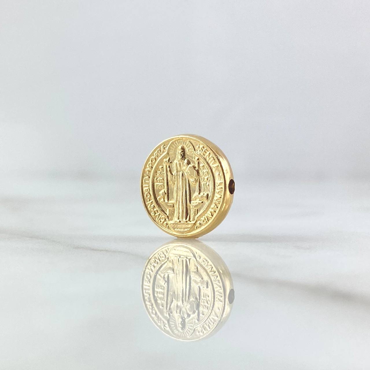 Herraje San Benito 0.8gr / 1.4cm-Tambor Oro Amarillo 18K *
