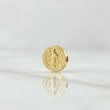 Herraje San Benito 0.4gr / 1cm-Tambor Oro Amarillo 18K *