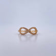 Anillo Infinito 1.45gr / T7 1/4 / Circones Blancos Oro Amarillo 18K $