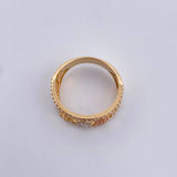 Anillo Argolla Tres Cruces 3.85gr / T7 1/4 / Circones Blancos  Tres Oros 18K $