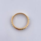 Anillo Argolla Cuadros 2.45gr / T7 1/2 / Circones De Colores Oro Amarillo 18K $
