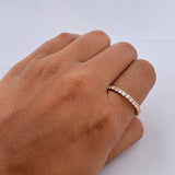 Anillo Argolla Churumbela 1.9gr / T8 1/4 / Circones Blancos Oro Amarillo 18K $