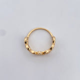 Anillo Corona Real 3.3gr / T6 1/4 / Circones Blancos Oro Amarillo 18K $