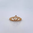 Anillo Corona 15's  1.8gr / T5 1/4 / Circones Blancos Oro Amarillo 18K $