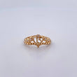 Anillo Corona 15's  1.75gr / T5 1/2 / Circones Blancos Oro Amarillo 18K $