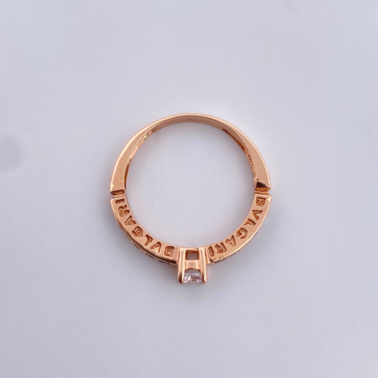 Anillo Solitario BV 2.85gr / T7 / Circones Azules Blanco Oro Rosa 18K $