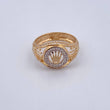 Anillo Corona RX 3.5gr / T8 1/4 / Circones Blancos  Dos Oros Amarillo Blanco 18K $