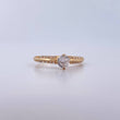 Anillo Solitario 2.15gr / T7 / Circones Blancos Oro Amarillo 18K $