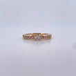 Anillo Solitario BV 3gr / T7 / Circones Blancos Oro Amarillo 18K $