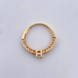 Anillo Solitario BV 3gr / T7 / Circones Blancos Oro Amarillo 18K $