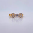 Anillo Solitario Corazon Infinito 2.35gr / T6 1/2 / Circones Blancos Dos Oros Amarillo Blanco 18K $
