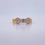 Anillo Solitario Corazon Infinito 2.35gr / T6 1/2 / Circones Blancos Dos Oros Amarillo Blanco 18K $