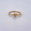 Anillo Corazon Churumbela 1.9gr / T7 1/4 / Circones Blancos Oro Amarillo 18K $