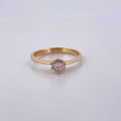 Anillo Solitario 2.4gr / T6 3/4 / Circon Blanco Oro Amarillo 18K $
