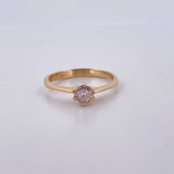 Anillo Solitario 2.4gr / T6 3/4 / Circon Blanco Oro Amarillo 18K $