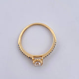 Anillo Solitario Churumbela 1.95gr / T7 3/4 / Circones Blancos Azules Oro Amarillo 18K $