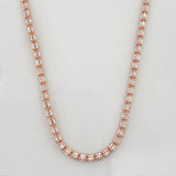 Cadena Ice 9.7g / 50cm / 2.4mm Dos Oros Blanco Rosa 18K