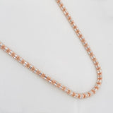 Cadena Ice 9.7g / 50cm / 2.4mm Dos Oros Blanco Rosa 18K