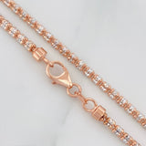 Cadena Ice 9.7g / 50cm / 2.4mm Dos Oros Blanco Rosa 18K