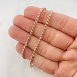 Cadena Ice 9.7g / 50cm / 2.4mm Dos Oros Blanco Rosa 18K
