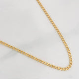 Cadena Cubana 2.4g / 50cm / 1.7mm Oro Amarillo 18K