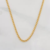 Cadena Cubana 2.4g / 50cm / 1.7mm Oro Amarillo 18K