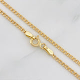 Cadena Cubana 2.4g / 50cm / 1.7mm Oro Amarillo 18K