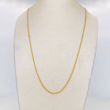 Cadena Cubana 2.4g / 50cm / 1.7mm Oro Amarillo 18K