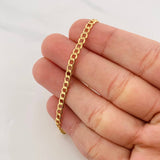 Pulso Cubano 2.4g / 21cm / 3.4mm Oro Amarillo 18K