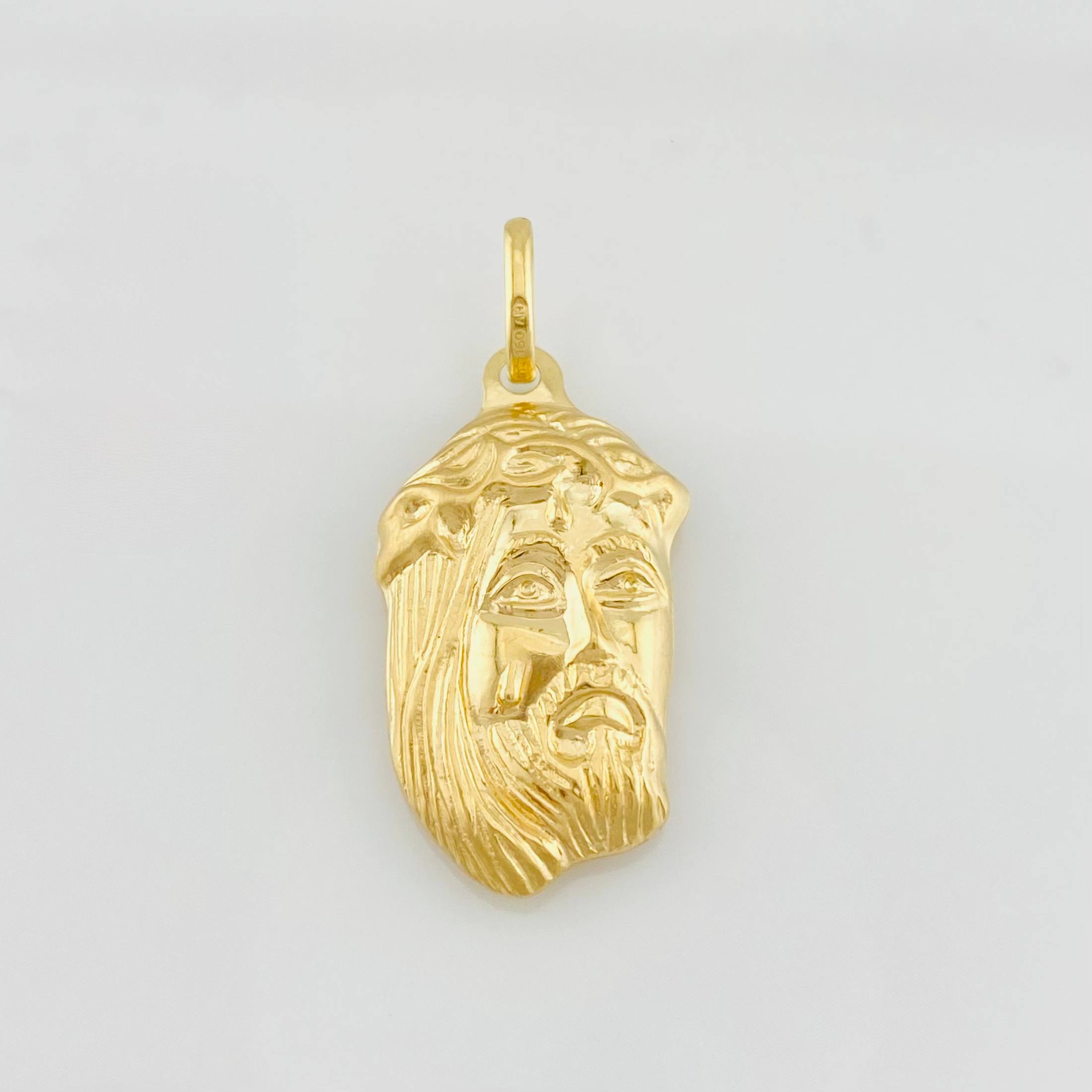 Dije Rostro Cristo 1.65g / 3.2cm Oro Amarillo 18K
