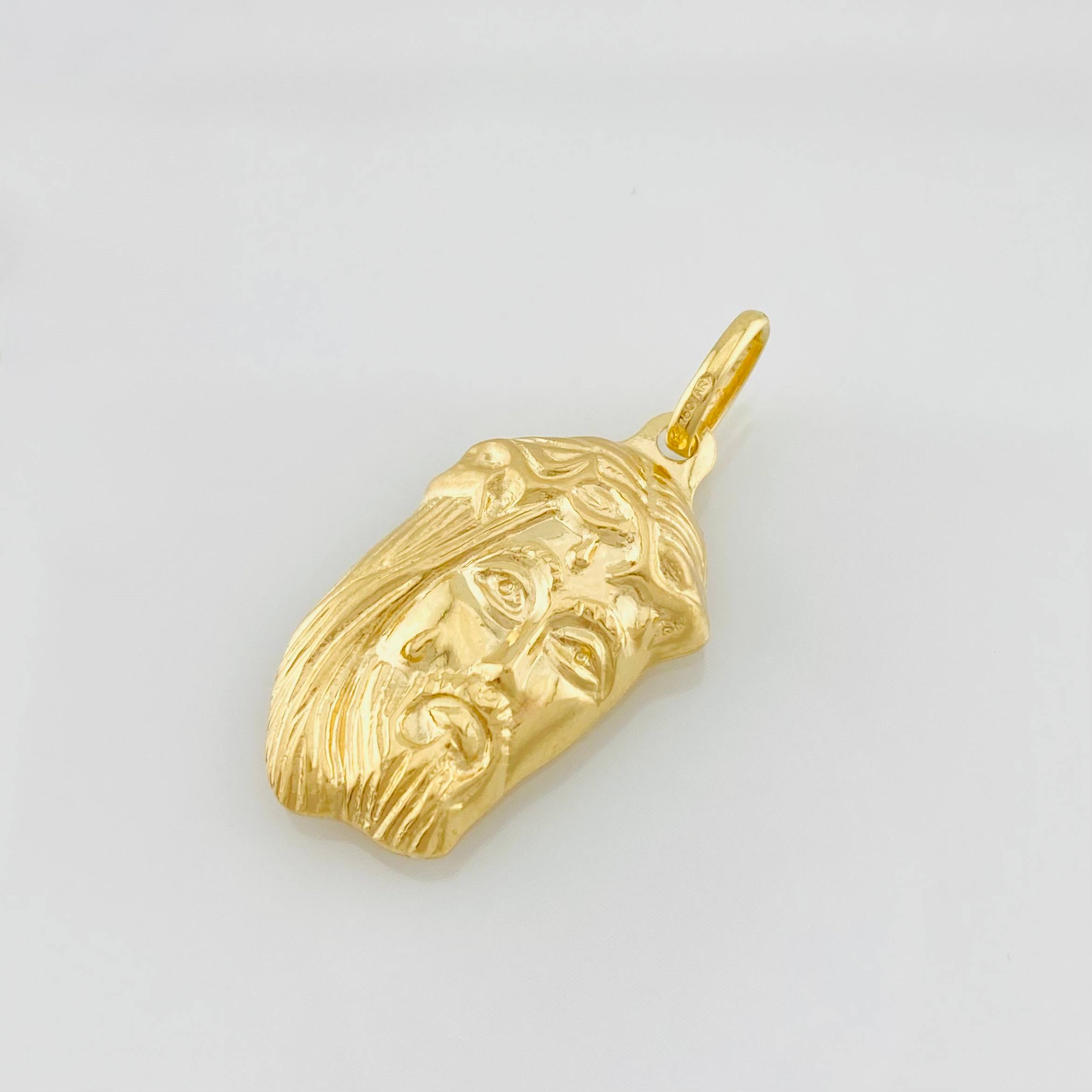 Dije Rostro Cristo 1.65g / 3.2cm Oro Amarillo 18K