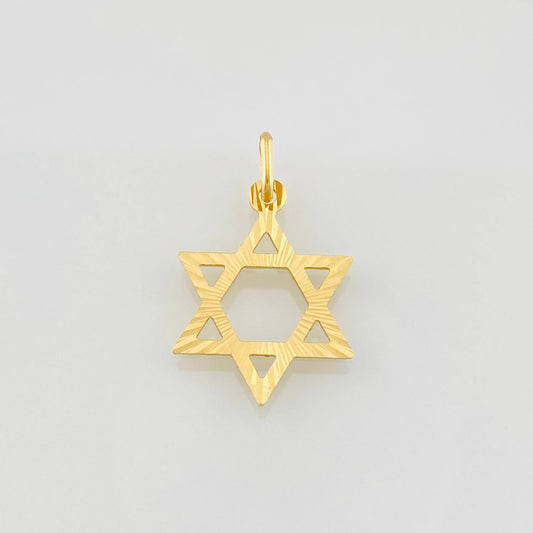 Dije Silueta Estrella de David 1.1g / 2.5cm Oro Amarillo 18K