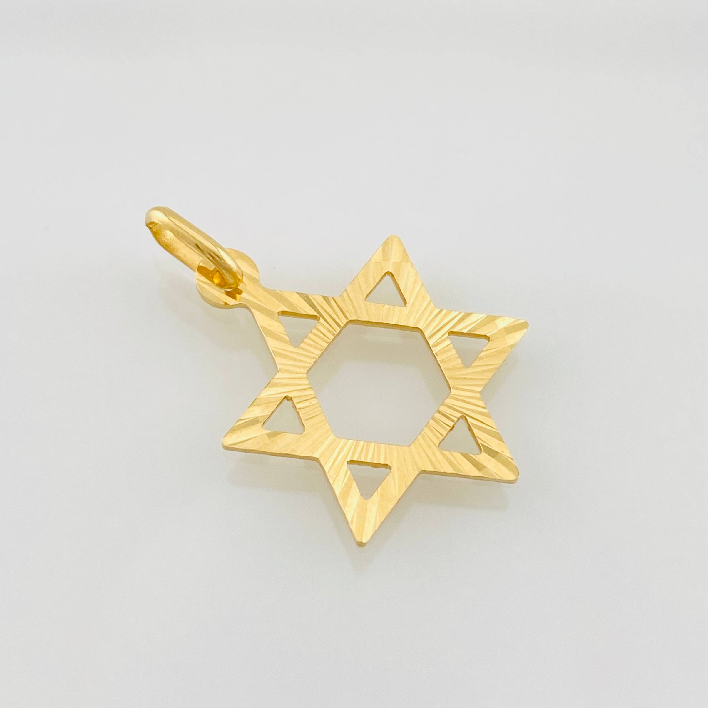 Dije Silueta Estrella de David 1.1g / 2.5cm Oro Amarillo 18K
