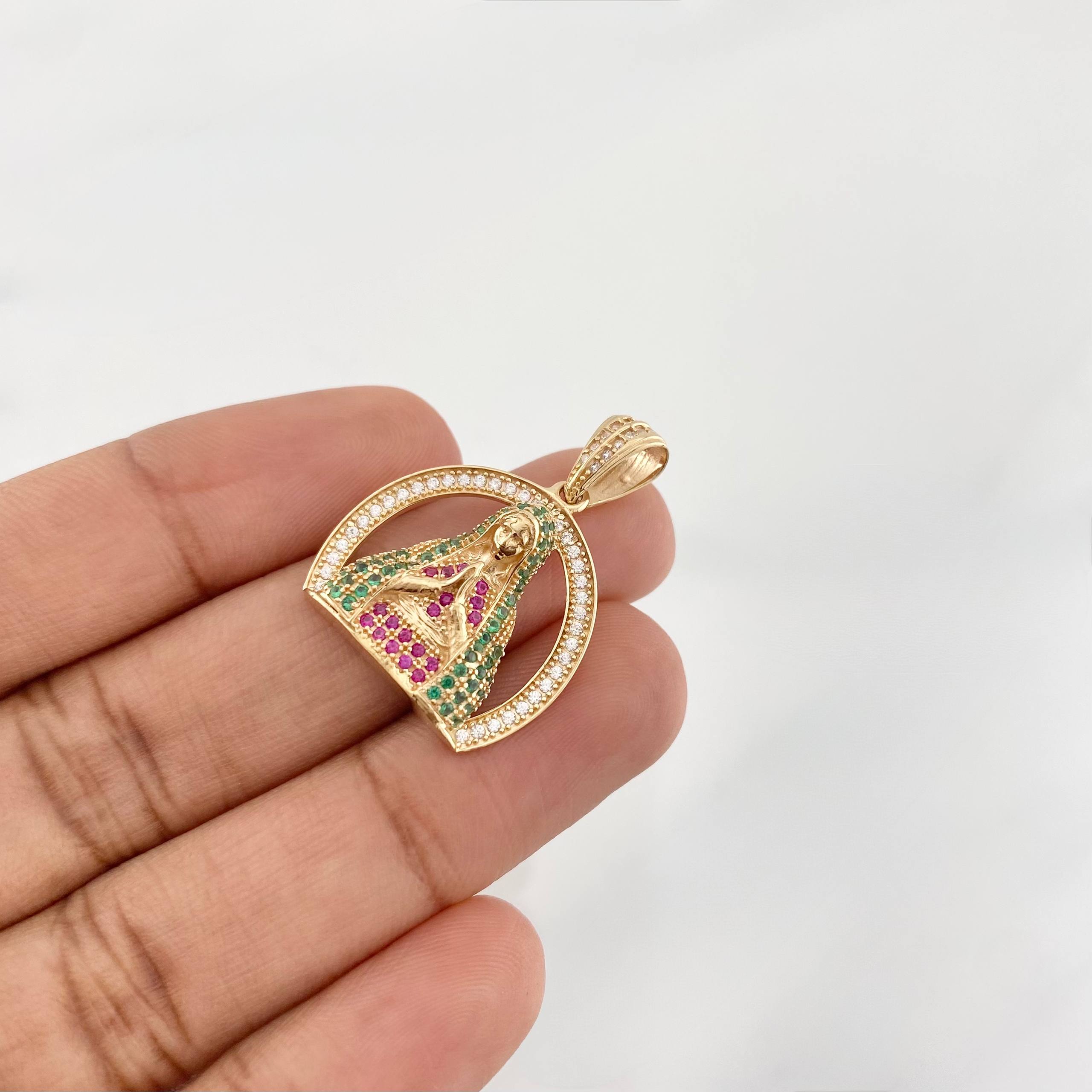 Dije Medalla Virgen Guadalupe 3.9g / 2.8cm Oro Amarillo 18K
