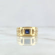 Anillo Cinturon Estela 3.95gr / T9 / Circone Blancos-Azul Oro Amarillo 18K *