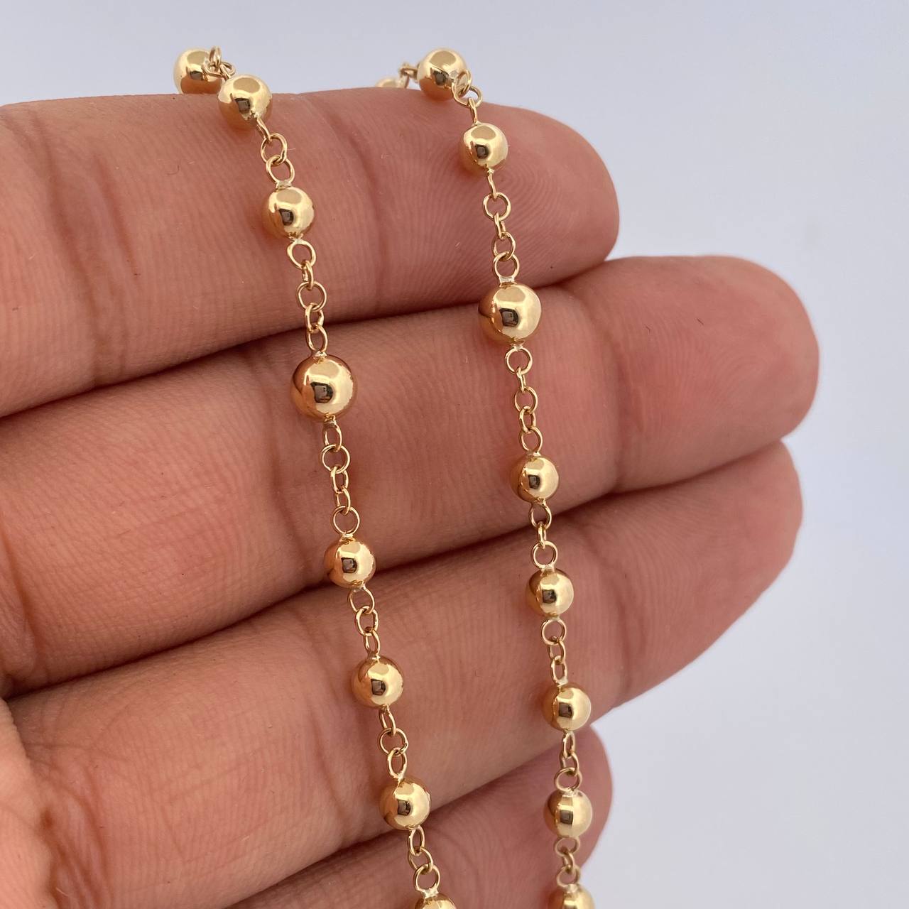 Rosario Virgen Milagrosa 8.9gr / 55cm / Oro 18K $
