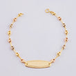 Pulso Bebé GC Placa Ovalada Bordeada 1.65g / 15cm / 3.3mm Tres Oros 18K