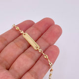 Pulso Bebé GC Placa Rectangular 1.65g / 14.8cm / 3.3mm Tres Oros 18K