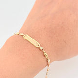Pulso Bebé GC Placa Rectangular 1.6g / 14.8cm / 3.3mm Tres Oros 18K