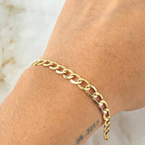 Pulso Cubano 4.6gr / 21cm / +3 Oro 18K